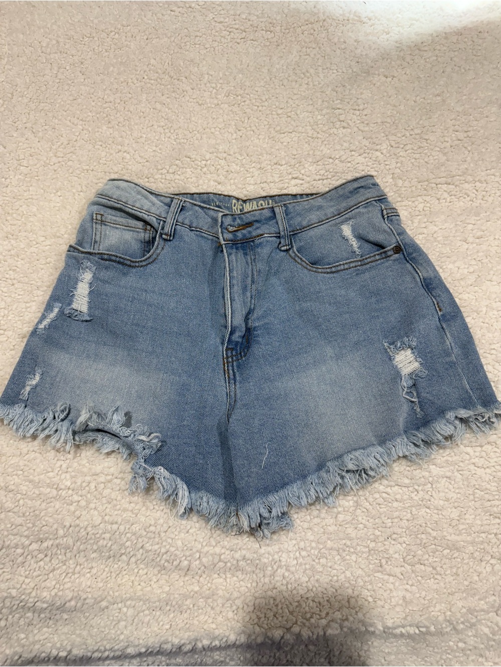 REWASH Distressed Denim Shorts